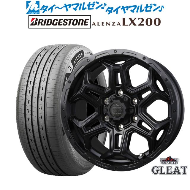 BADX ロックケリー ROCK KELLY グリート Black Edition(6穴) 16インチ 6.5J ブリヂストン ALENZA アレンザ LX200 215/70R16 サマータイヤ ホイール4本セット
