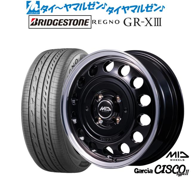 MID ホイールズ ガルシア シスコ Type2 15インチ 4.5J ブリヂストン REGNO レグノ GR-XIII(GR-X3) 165/65R15 サマータイヤ ホイール4本セット