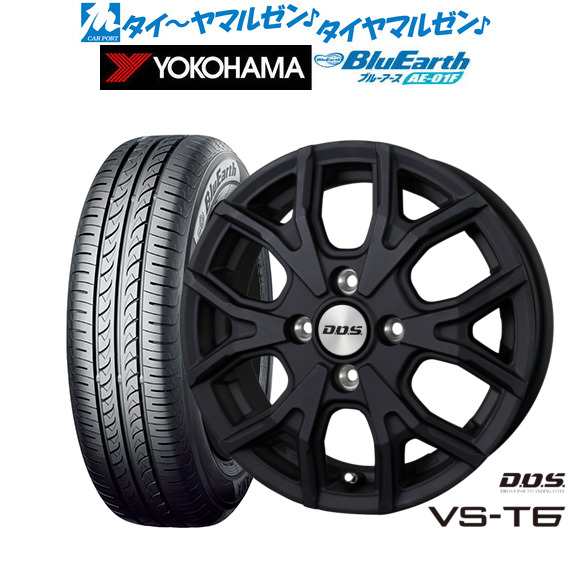 BADX DOS(DOS) VS-T6 14インチ 4.5J ヨコハマ BluEarth ブルーアース (AE-01F) 165/70R14 サマータイヤ ホイール4本セット