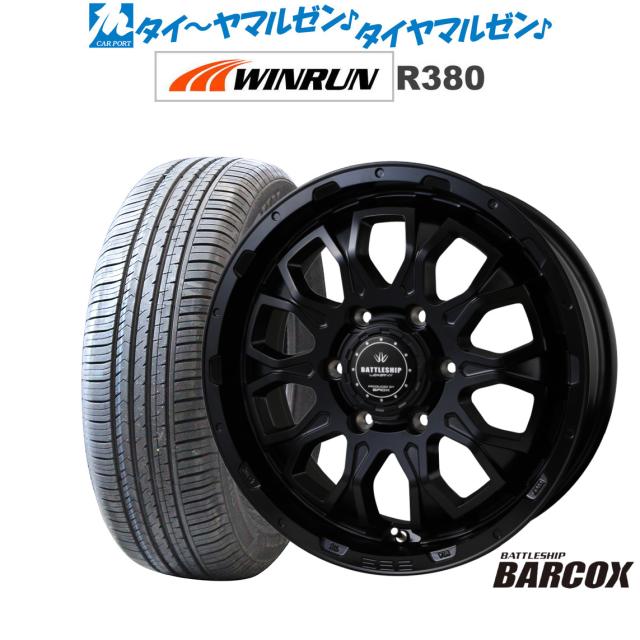 BADX ロクサーニ バトルシップ バルコックス Black Edition 16インチ 6.5J WINRUN ウインラン R380 215/65R16 サマータイヤ ホイール4本セット
