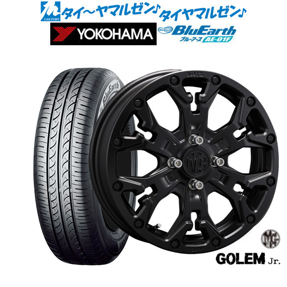 クリムソン MG ゴーレム Jr. 14インチ 4.5J ヨコハマ BluEarth ブルーアース (AE-01F) 165/70R14 サマータイヤ ホイール4本セット