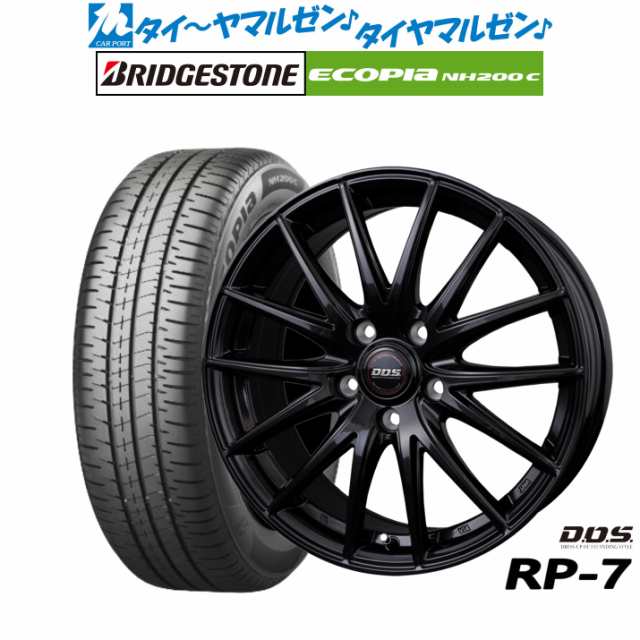 BADX DOS(DOS) RP-7 15インチ 6.0J ブリヂストン ECOPIA エコピア NH200C 185/65R15 サマータイヤ ホイール4本セット
