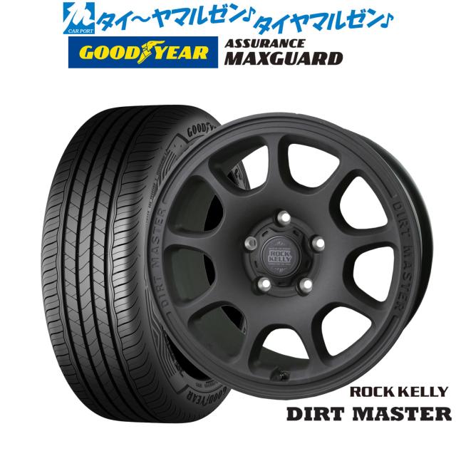 BADX ロックケリー ROCK KELLY DIRT MASTER(ダートマスター) 16インチ 7.0J グッドイヤー ASSURANCE アシュアランス MAXGUARD 195/50R16 サマータイヤ ホイール4本セット