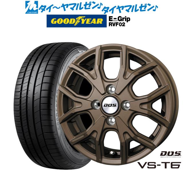 BADX D,O,S(DOS) VS-T6 14インチ 4.5J グッドイヤー エフィシエント グリップ RVF02 155/65R14 サマータイヤ ホイール4本セット