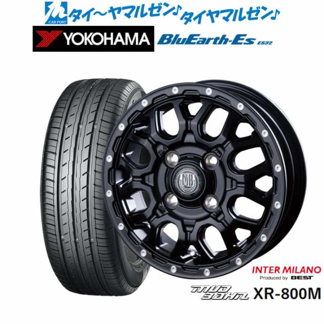 インターミラノ マッドバーン XR-800M 12インチ 4.0J ヨコハマ BluEarth-ES ブルーアースイーエス ES32 135/80R12 サマータイヤ ホイール