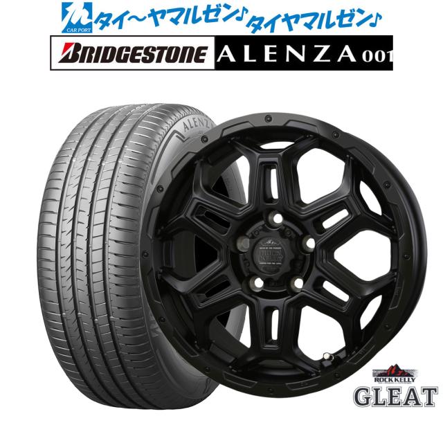 BADX ロックケリー ROCK KELLY グリート Black Edition(5穴) 16インチ 6.5J ブリヂストン ALENZA アレンザ 001 215/65R16 サマータイヤ ホイール4本セット 89,870円
