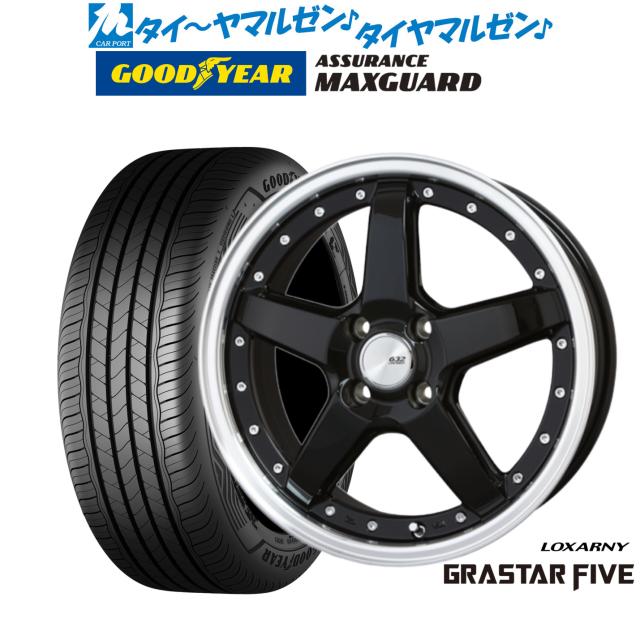 BADX ロクサーニ グラスターファイブ 16インチ 6.0J グッドイヤー ASSURANCE アシュアランス MAXGUARD 195/65R16 サマータイヤ ホイール4本セット