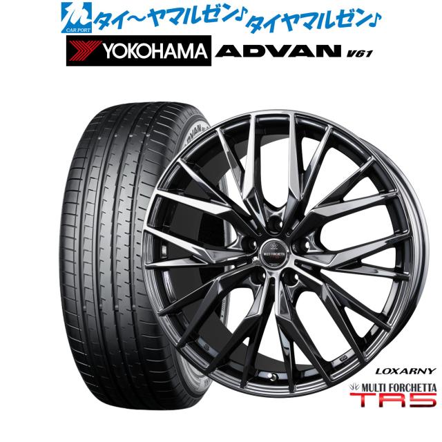 BADX ロクサーニ マルチフォルケッタ TR5 19インチ 8.0J ヨコハマ ADVAN アドバン V61 235/55R19 サマータイヤ ホイール4本セット