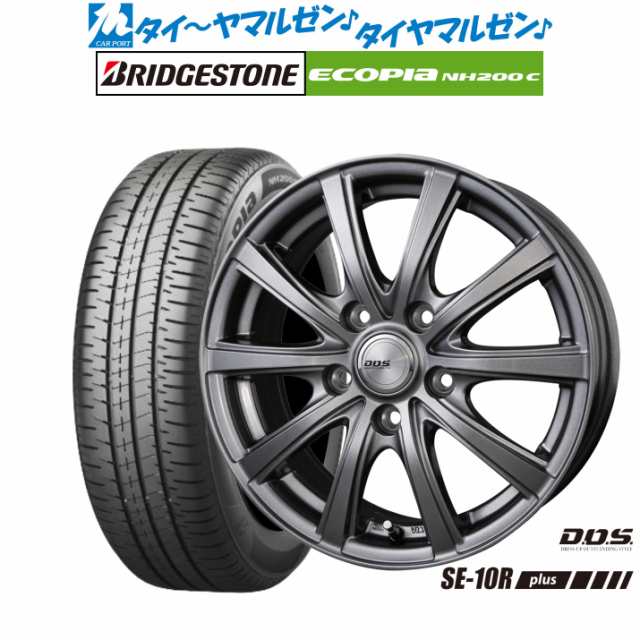 BADX DOS(DOS) SE-10R plus 16インチ 6.5J ブリヂストン ECOPIA エコピア NH200C 185/60R16 サマータイヤ ホイール4本セット