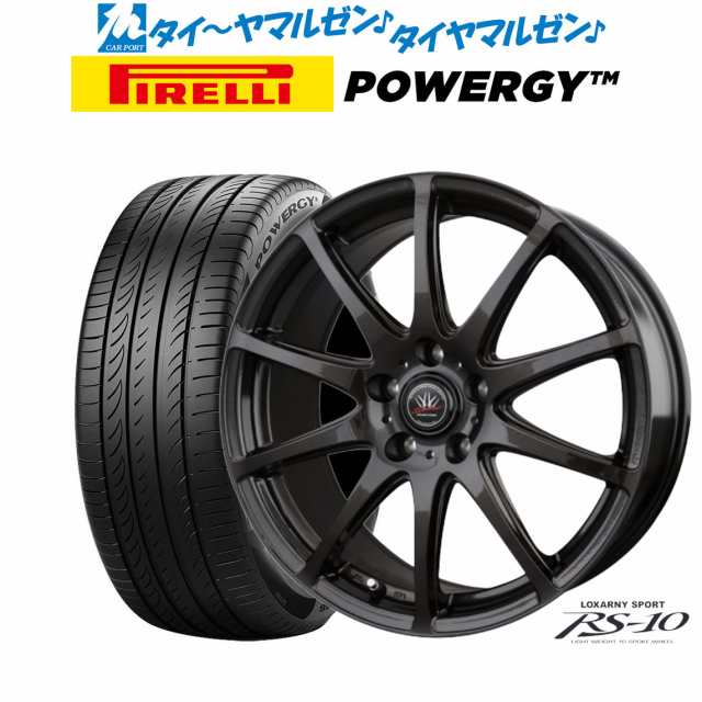 BADX ロクサーニスポーツ RS-10 18インチ 7.5J ピレリ POWERGY (パワジー) 225/40R18 サマータイヤ ホイール4本セット