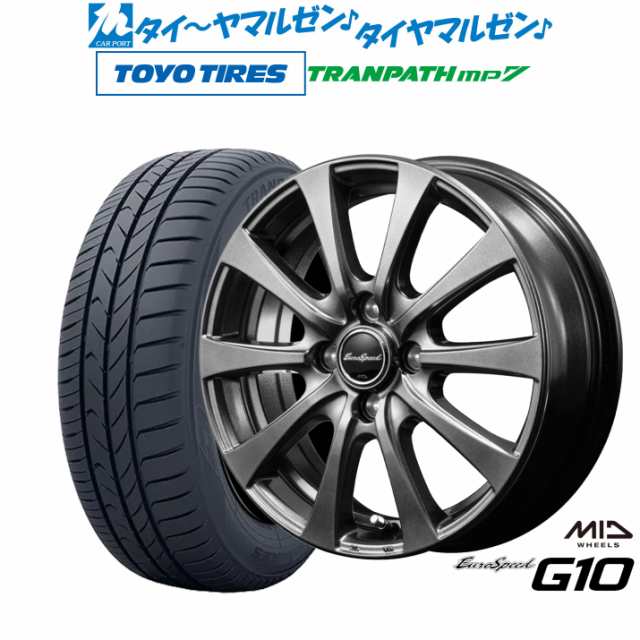 MID ユーロスピード G-10 14インチ 5.5J トーヨータイヤ トランパス mp7 165/65R14 サマータイヤ ホイール4本セット