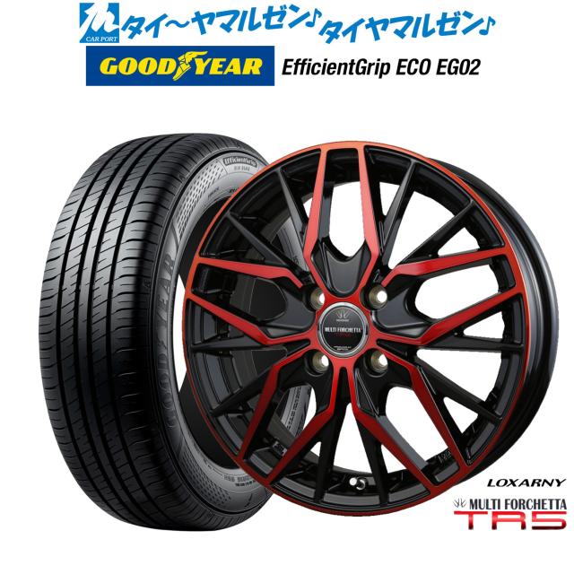 BADX ロクサーニ マルチフォルケッタ TR5 15インチ 4.5J グッドイヤー エフィシエント グリップ エコ EG02 165/55R15 サマータイヤ ホイール4本セット