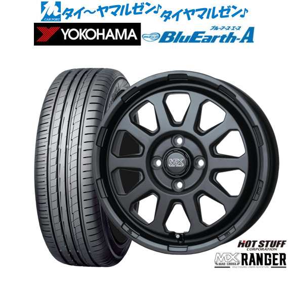 ホットスタッフ マッドクロス レンジャー 14インチ 4.5J ヨコハマ BluEarth ブルーアース A (AE50) 165/70R14 サマータイヤ ホイール4本