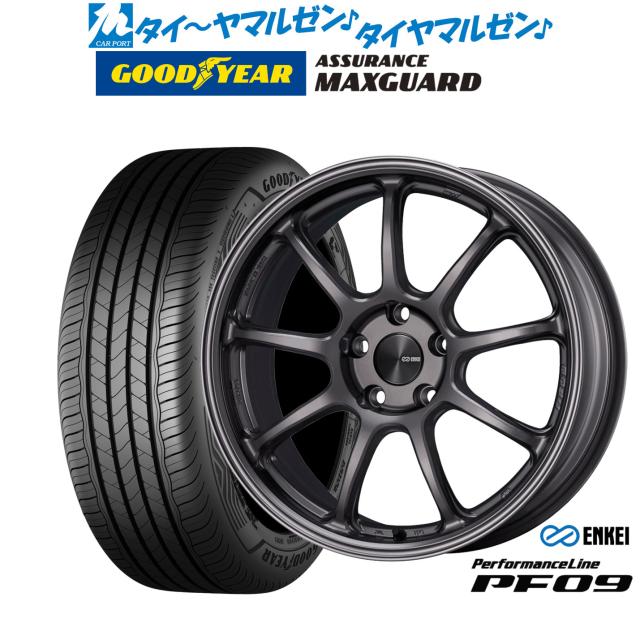 エンケイ PF09 18インチ 7.5J グッドイヤー ASSURANCE アシュアランス MAXGUARD 225/45R18 サマータイヤ ホイール4本セット