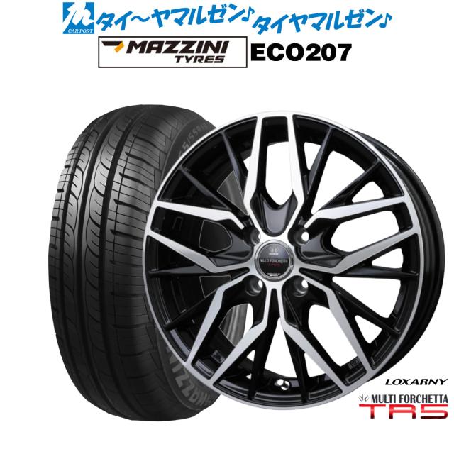BADX ロクサーニ マルチフォルケッタ TR5 14インチ 4.5J Best Choice MAZZINI(マジーニ) ECO 207 155/65R14 サマータイヤ ホイール4本セット