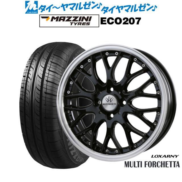BADX ロクサーニ マルチフォルケッタ 15インチ 5.0J Best Choice MAZZINI(マジーニ) ECO 207 165/55R15 サマータイヤ ホイール4本セット