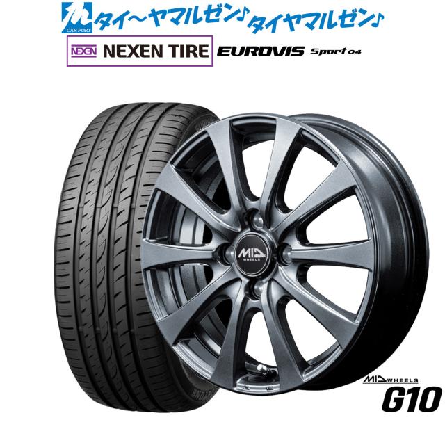 MID ホイールズ G10 16インチ 6.0J NEXEN ネクセン ロードストーン ユーロビズ Sport 04 195/45R16 サマータイヤ ホイール4本セット