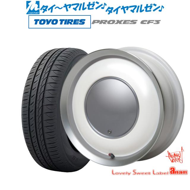 ハートボイス ラブリー スィート レーベル アナム 14インチ 5.0J トーヨータイヤ プロクセス PROXES CF3 155/65R14 サマータイヤ ホイール4本セット