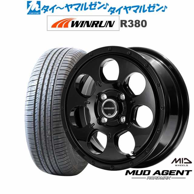MID ロードマックス マッドエージェント 14インチ 4.5J WINRUN ウインラン R380 165/60R14 サマータイヤ ホイール4本セット