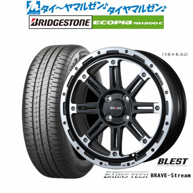 ニューレイトン バーンズテック ブレイブストリーム 16インチ 6.0J ブリヂストン ECOPIA エコピア NH200C 175/60R16 サマータイヤ ホイー