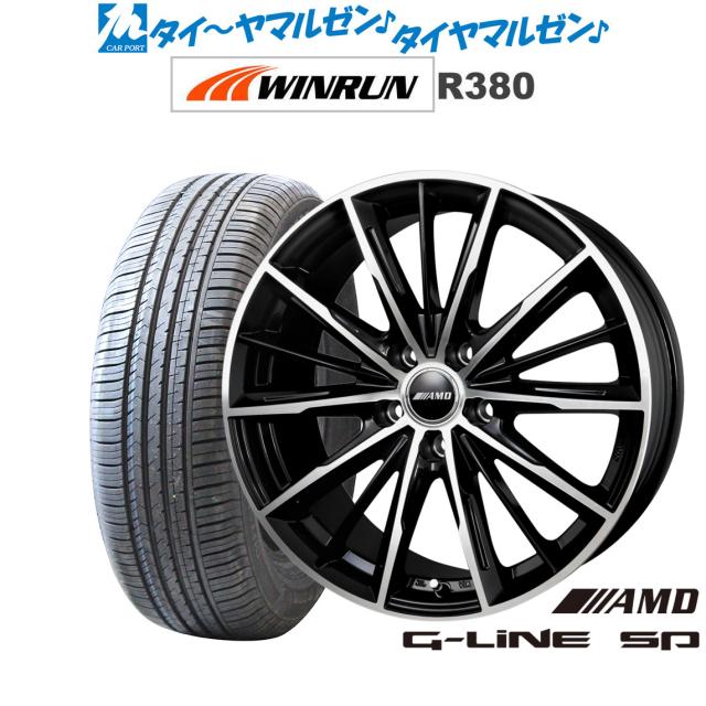 BADX AMD G-Line SP ブラックポリッシュ 16インチ 6.5J WINRUN ウインラン R380 215/65R16 98H  サマータイヤ ホイール4本セット