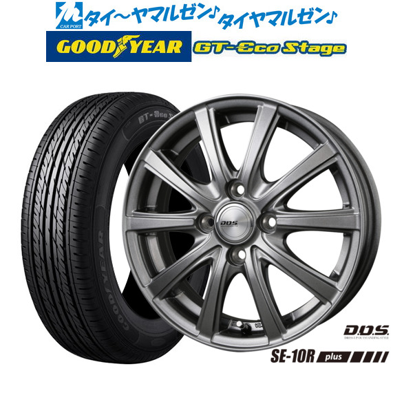 BADX D,O,S(DOS) SE-10R plus 15インチ 4.5J グッドイヤー GT-エコ ステージ 165/65R15 サマータイヤ ホイール4本セット
