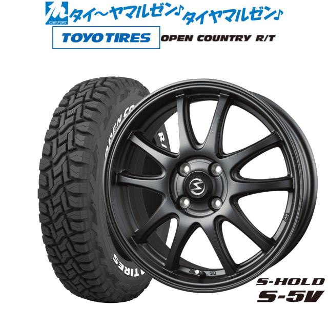 BADX エスホールド S-5V 14インチ 4.5J トーヨータイヤ OPEN COUNTRY オープンカントリー RT  155/65R14 サマータイヤ ホイール4本セット