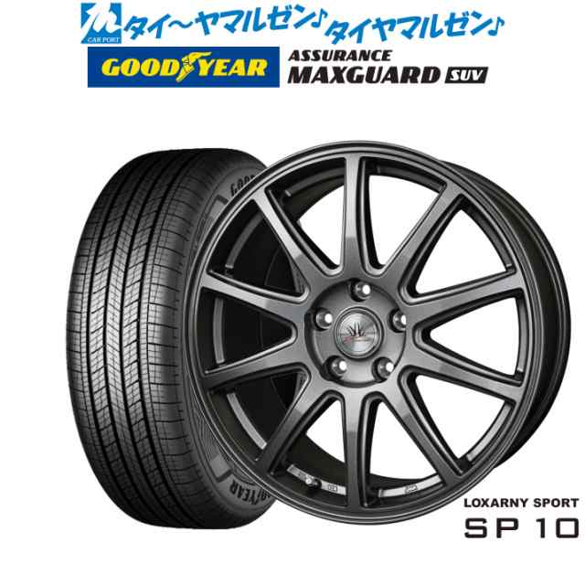 BADX ロクサーニスポーツ SP10 18インチ 7.5J グッドイヤー ASSURANCE MAXGUARD SUV 225/60R18 サマータイヤ ホイール4本セット