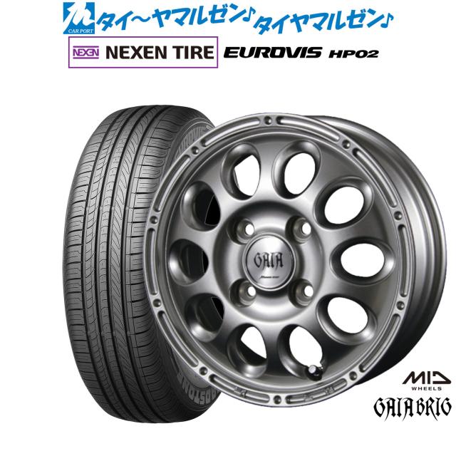 MID ガイア ブリッグ 14インチ 5.0J NEXEN ネクセン ロードストーン ユーロビズ HP02 165/65R14 サマータイヤ ホイール4本セットの通販は