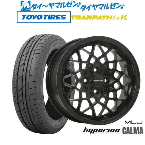 MLJ ハイペリオン カルマ サテンブラック 14インチ 5.0J トーヨータイヤ トランパス LuK 155/65R14 75H サマータイヤ ホイール4本セッ