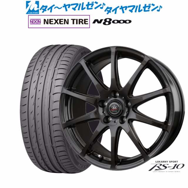 BADX ロクサーニスポーツ RS-10 18インチ 7.5J NEXEN ネクセン ロードストーン N8000 235/50R18 サマータイヤ ホイール4本セット