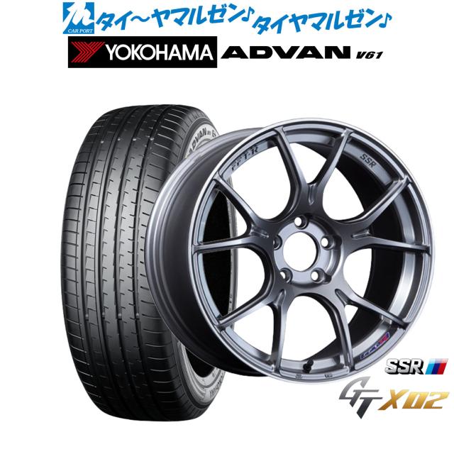 タナベ SSR GT X02 18インチ 7.5J ヨコハマ ADVAN アドバン V61 235/55R18 サマータイヤ ホイール4本セット
