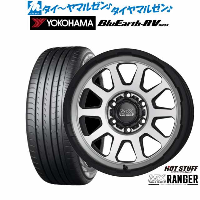 ホットスタッフ マッドクロス レンジャー 15インチ 6.0J ヨコハマ BluEarth ブルーアース RV03(RV-03) 215/65R15 サマータイヤ ホイール4