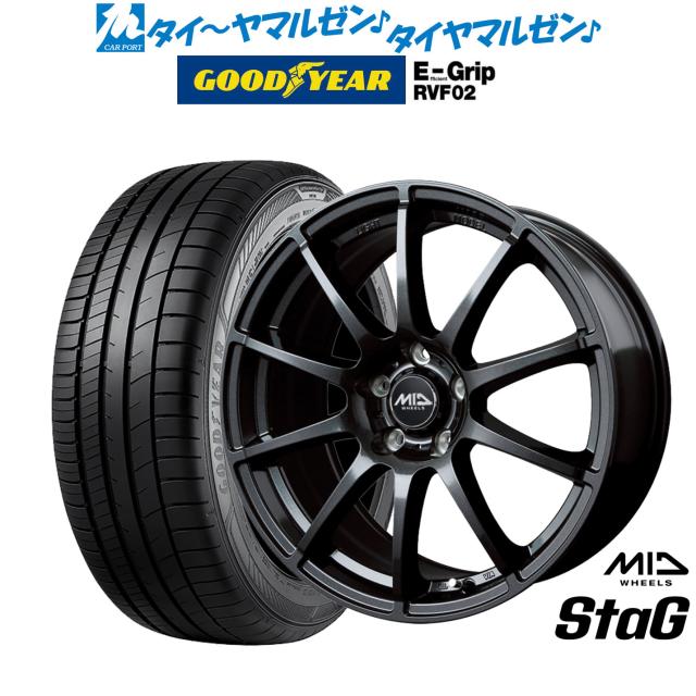 MID ホイールズ スタッグ 15インチ 6.0J グッドイヤー エフィシエント グリップ RVF02 175/65R15 サマータイヤ ホイール4本セット