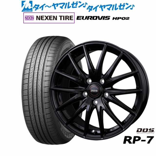 BADX DOS(DOS) RP-7 15インチ 6.0J NEXEN ネクセン ロードストーン ユーロビズ HP02 205/65R15 サマータイヤ ホイール4本セット