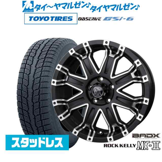 BADX ロックケリー ROCK KELLY MX-II 16インチ 7.0J トーヨータイヤ OBSERVE オブザーブ GSi-6 215/70R16 スタッドレスタイヤ ホイール4