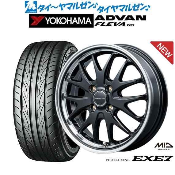 MID ヴァーテック ワン EXE7 16インチ 6.0J ヨコハマ ADVAN アドバン フレバ V701 205/55R16 サマータイヤ ホイール4本セット