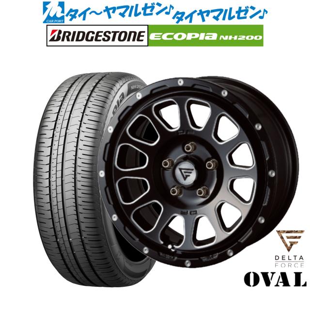 FORCE デルタフォース OVAL(オーバル) 16インチ 7.0J ブリヂストン ECOPIA エコピア NH200 195/50R16 サマータイヤ ホイール4本セット