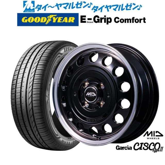 MID ホイールズ ガルシア シスコ Type2 15インチ 4.5J グッドイヤー エフィシエント グリップ コンフォート 165/50R15 サマータイヤ ホイール4本セット