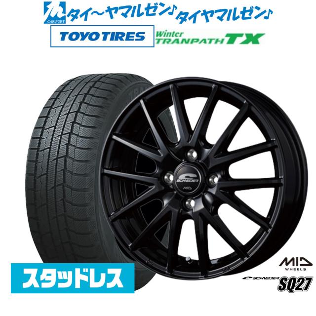 【2024年製】MID シュナイダー SQ27 15インチ 5.5J トーヨータイヤ ウィンタートランパス TX 185/65R15 スタッドレスタイヤ ホイール4本セット