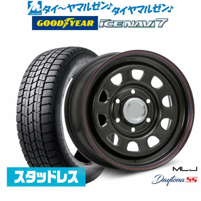 【2024年製】MLJ デイトナ SS 16インチ 7.0J グッドイヤー ICE NAVI アイスナビ 7 日本製 215/65R16 スタッドレスタイヤ ホイール4本セ