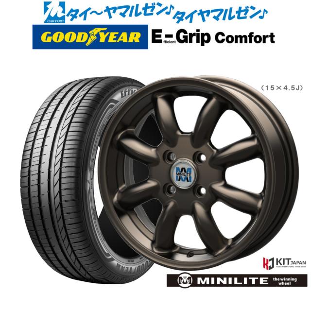 ミニライト 14インチ 4.5J グッドイヤー エフィシエント グリップ コンフォート 155/65R14 サマータイヤ ホイール4本セットの通販は