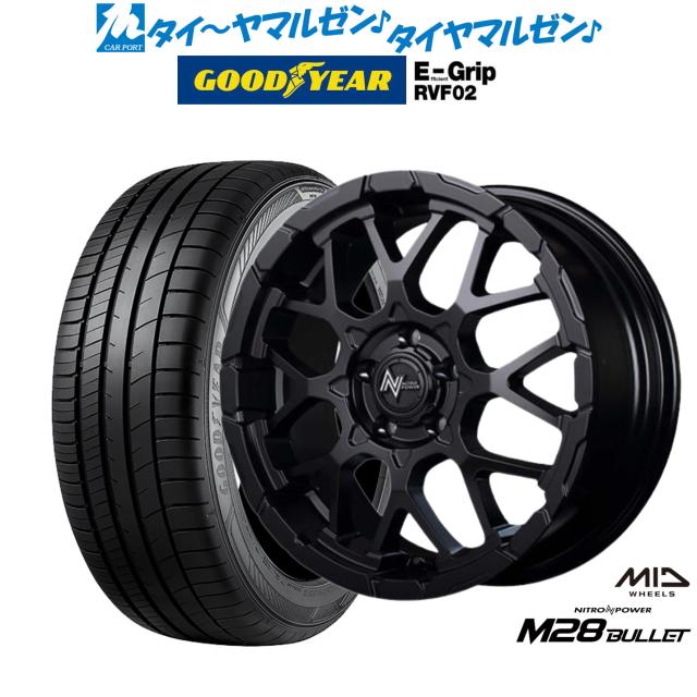 MID ナイトロパワー M28 バレット S 16インチ 7.0J グッドイヤー エフィシエント グリップ RVF02 195/60R16 サマータイヤ ホイール4本セット