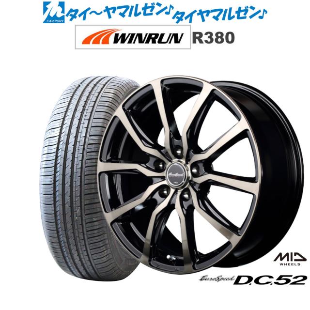 MID ユーロスピード D.C.52 BP/ABLACK 18インチ 8.0J WINRUN ウインラン R380 225/60R18 104V XL サマータイヤ ホイール4本セット