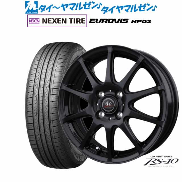 BADX ロクサーニスポーツ RS-10 15インチ 4.5J NEXEN ネクセン ロードストーン ユーロビズ HP02 165/65R15 サマータイヤ ホイール4本セッ