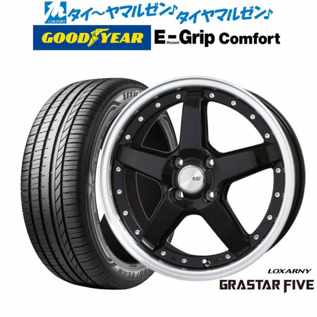 BADX ロクサーニ グラスターファイブ 16インチ 6.0J グッドイヤー エフィシエント グリップ コンフォート 205/55R16 サマータイヤ ホイール4本セット