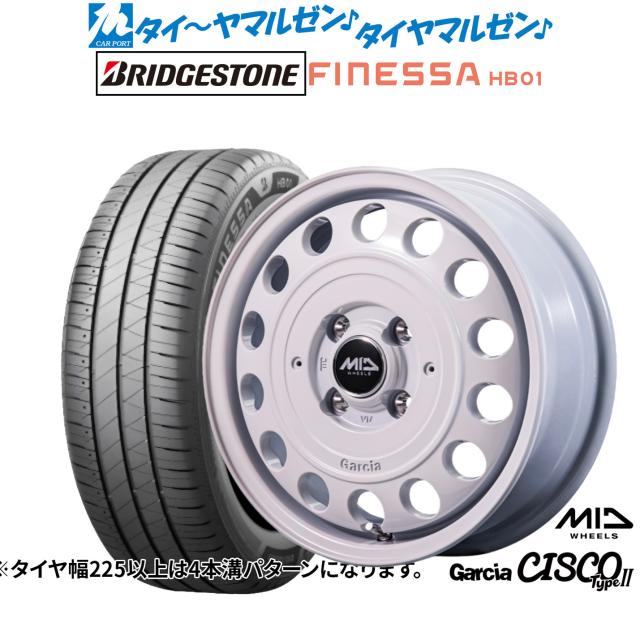 MID ホイールズ ガルシア シスコ Type2 14インチ 4.5J ブリヂストン FINESSA フィネッサ HB01 165/65R14 サマータイヤ ホイール4本セット