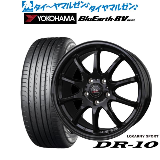 BADX ロクサーニスポーツ DR-10 17インチ 7.0J ヨコハマ BluEarth ブルーアース RV03(RV-03) 215/55R17 サマータイヤ ホイール4本セット