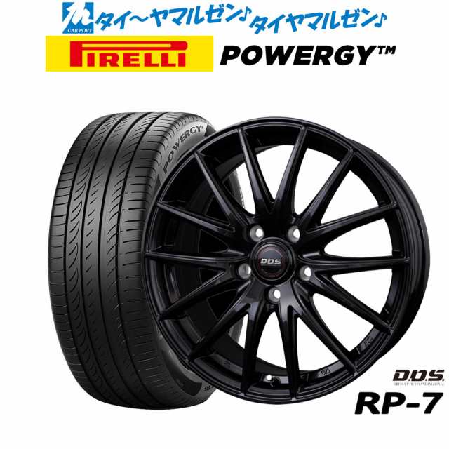 BADX DOS(DOS) RP-7 18インチ 7.5J ピレリ POWERGY (パワジー) 225/40R18 サマータイヤ ホイール4本セット