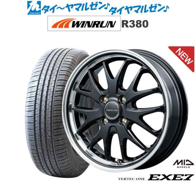 MID ヴァーテック ワン EXE7 14インチ 4.5J WINRUN ウインラン R380 165/60R14 サマータイヤ ホイール4本セット